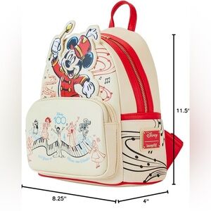 NWT Loungefly Disney Mickey Musician Disney 100 Anniversary Backpack